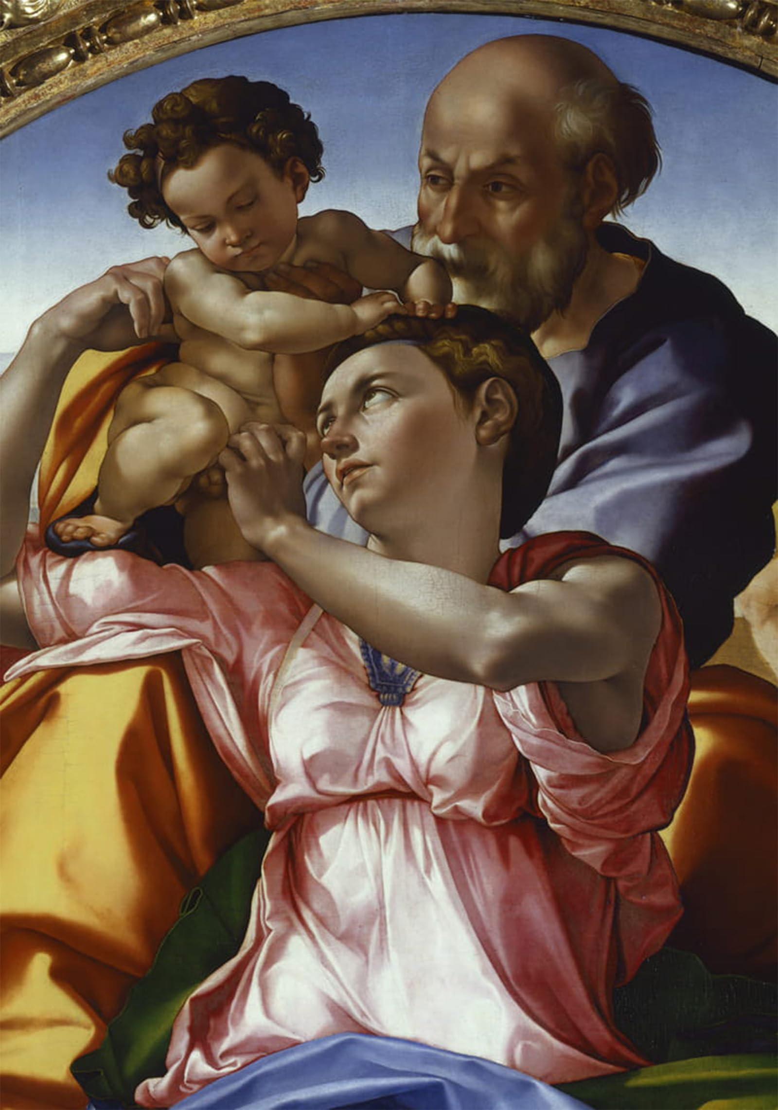 POSTERIIk Famous Modern Artwork Art Mural the Holy Family by Buonarroti Oil Paintings Pictures for Home Decor 60x90cm