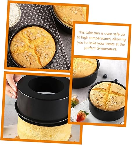 Miniatura 8 de Kichvoe Molde redondo de acero inoxidable, negro, 12 pulgadas