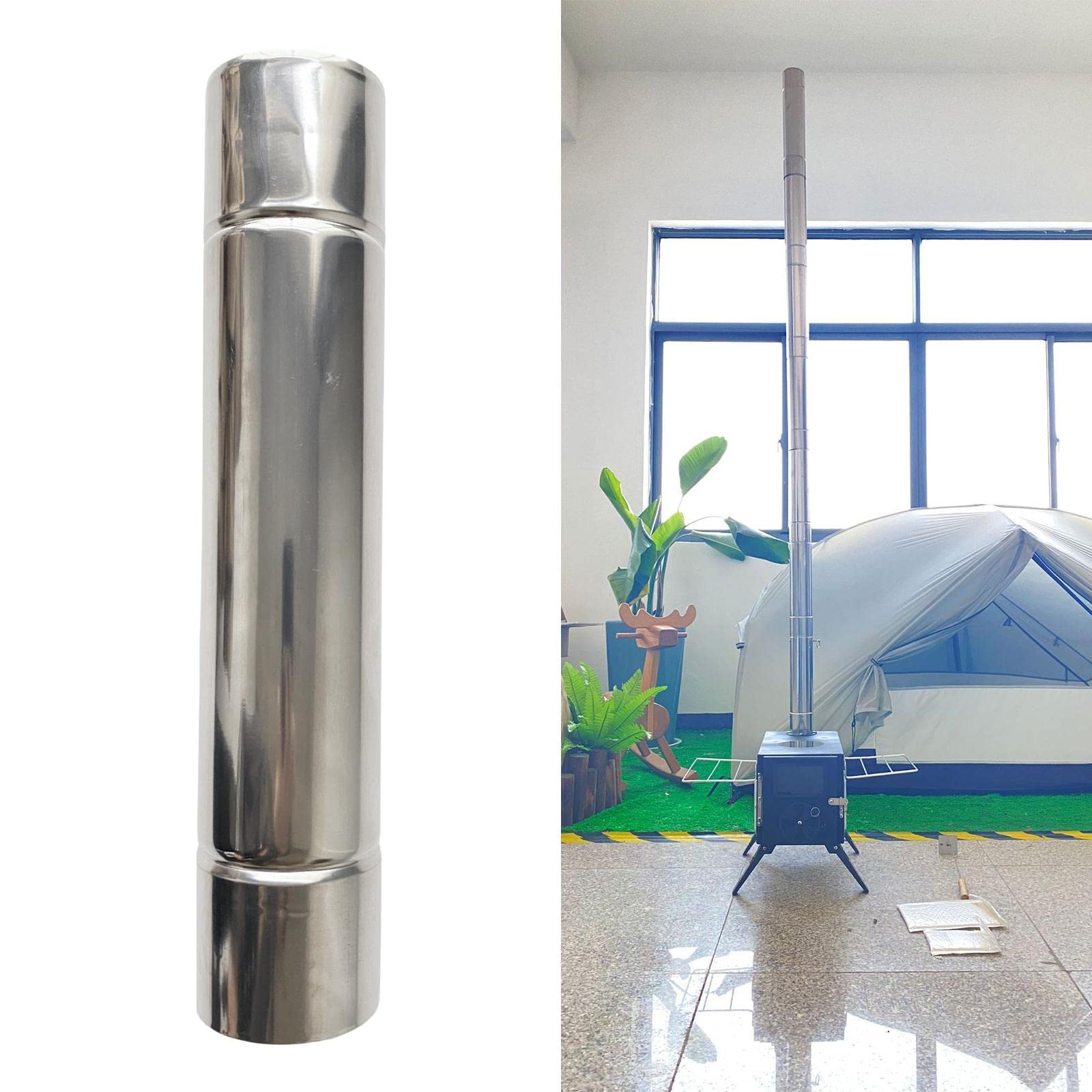 ᐉ Riduzione Canna Fumaria Da Mono A Doppia Parete In Acciaio Inox AISI 304 ф80 130 ф300 350
