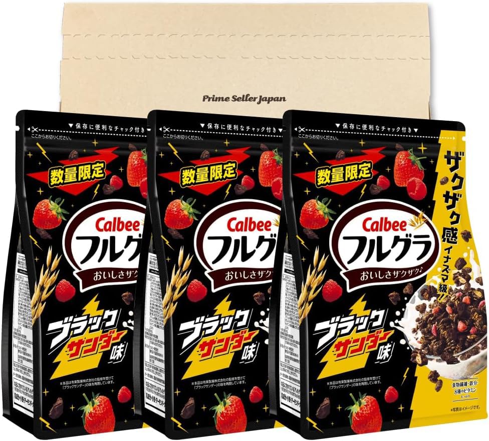 Amazon.co.jp: フルグラ ブラックサンダー味 500g×3袋 PSJBOX : 食品