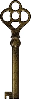KY-3 Hollow Barrel Antique Brass Replacement Skeleton Key for Grandfather Clock, Dresser Drawers, Curio Cabinets and Any Other Antique Furnitures -Check bit and barrel dimensions before Purchasing