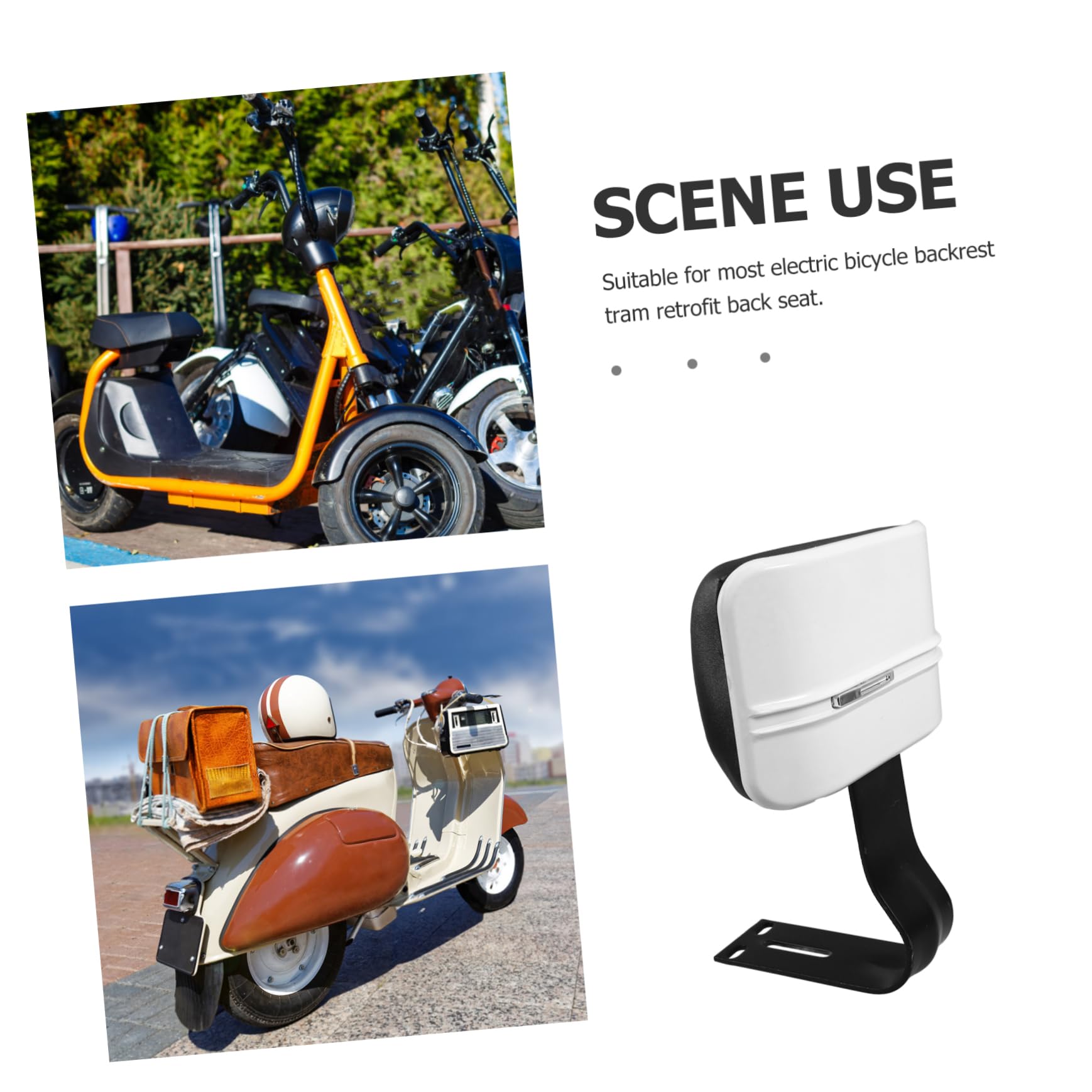 SUPVOX Schienale Per Veicolo Elettrico Cuscino Per Schienale Per Bici Poggiatesta Universale Sedile Passeggero Per Bici Elettrica Pratico Cuscino Del Sedile e Per Ciclismo E