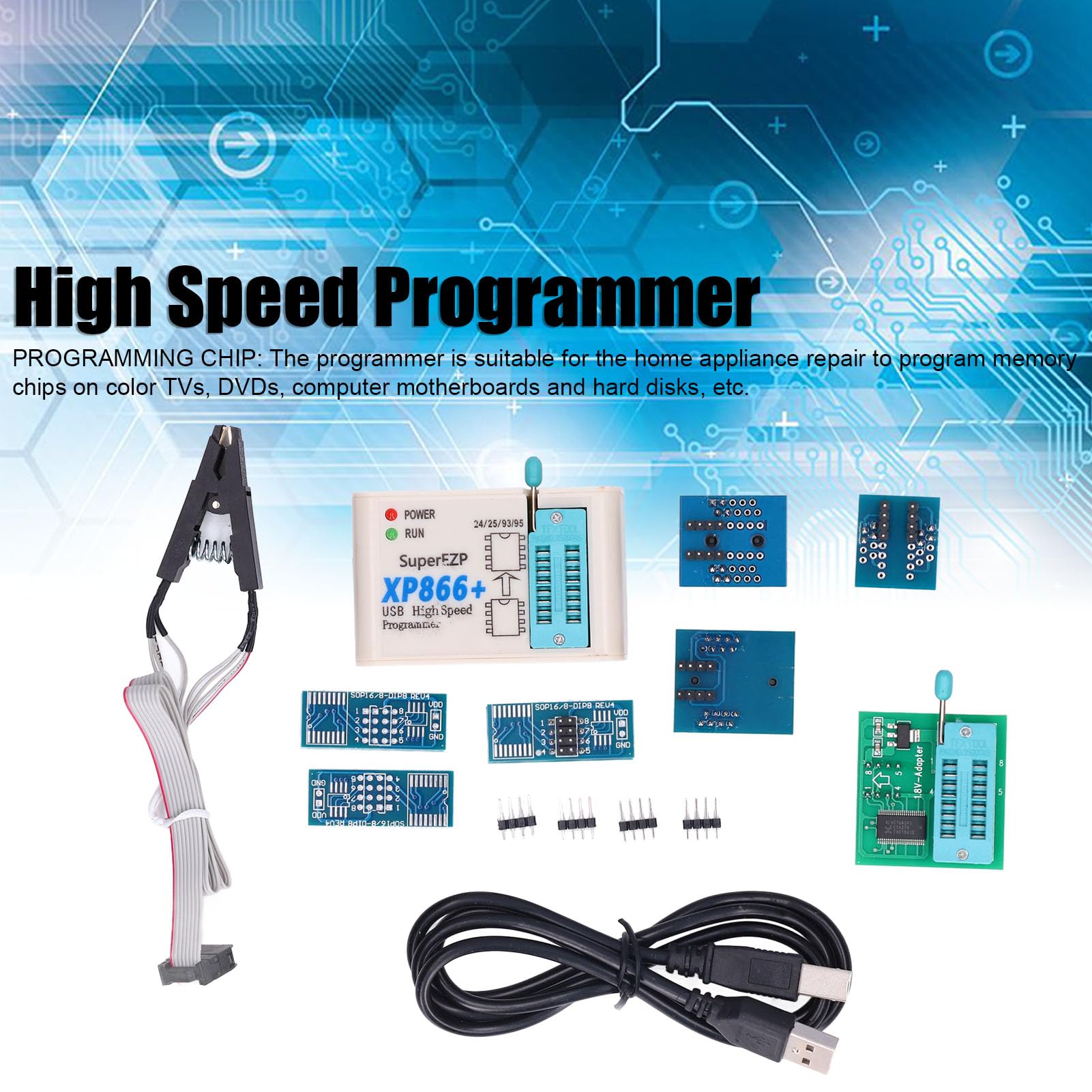 Amazon.com: XP866 SPI Flash Programmer BIOS Chip Kit High Speed