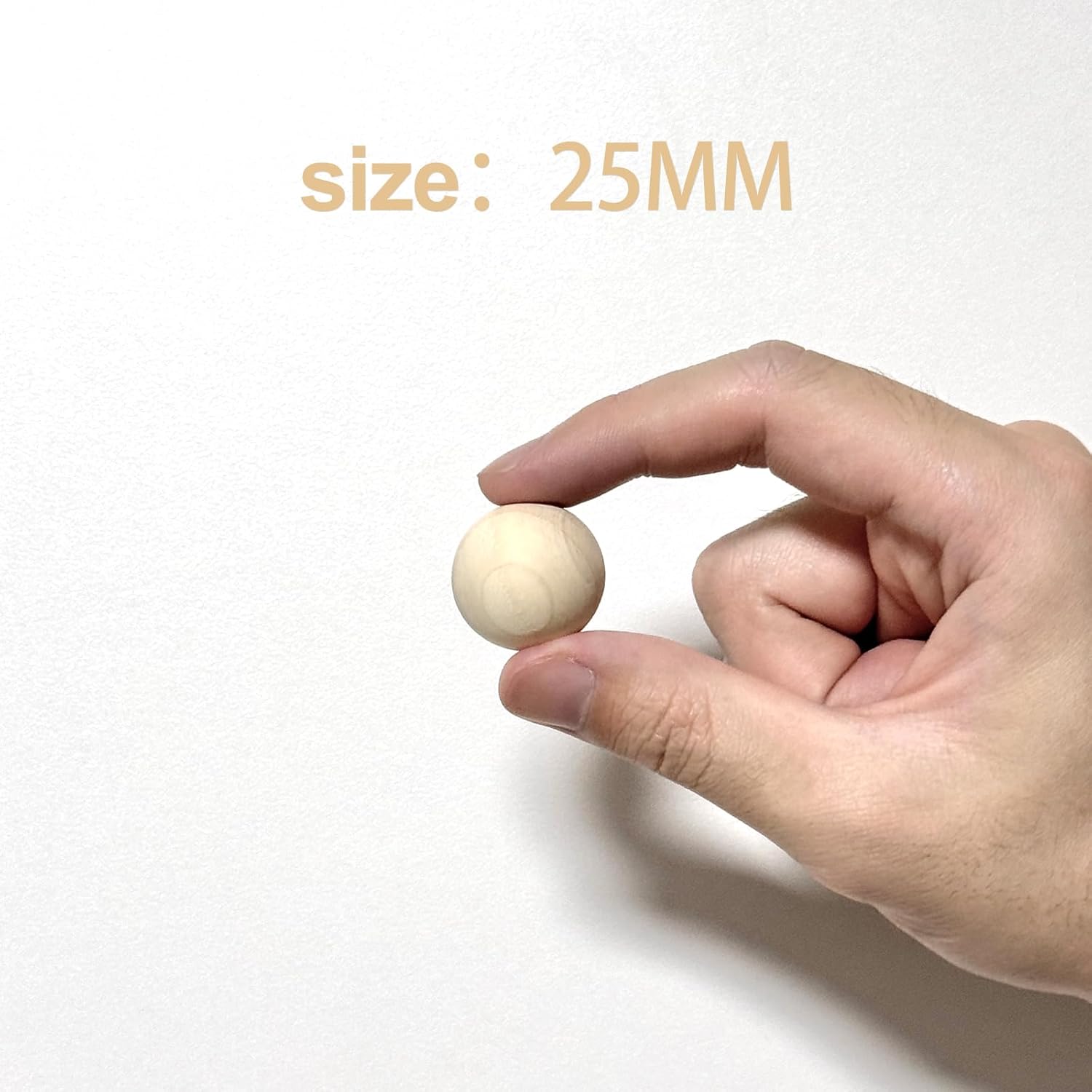 50Pcs 1 Inch Unfinished Natural Wooden Balls, 25mm Round Wood Craft Spheres for DIY Projects, Arts and Crafts, Decoration - No Hole - Image 3