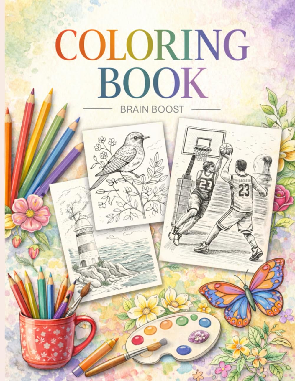 Coloring Book: Brain Boost (Brain Training – Challenge Your Mind)
