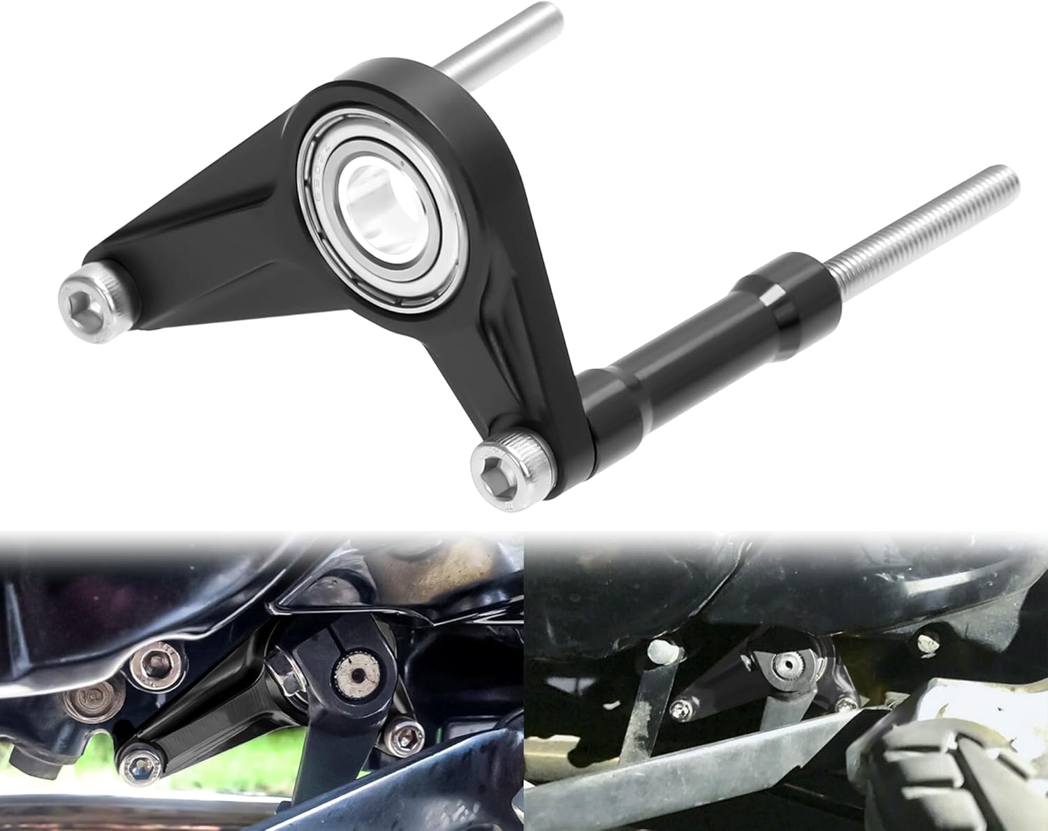 Monkey125 Left Gear Shift Lever Shifter Stabilizer Compatible with GROM 125 MSX125 JC92 2021-2025 Monkey 125 JB03 JB05 2022-2025 Motorcycle Accessories Shift Shaft Suppor (Black)