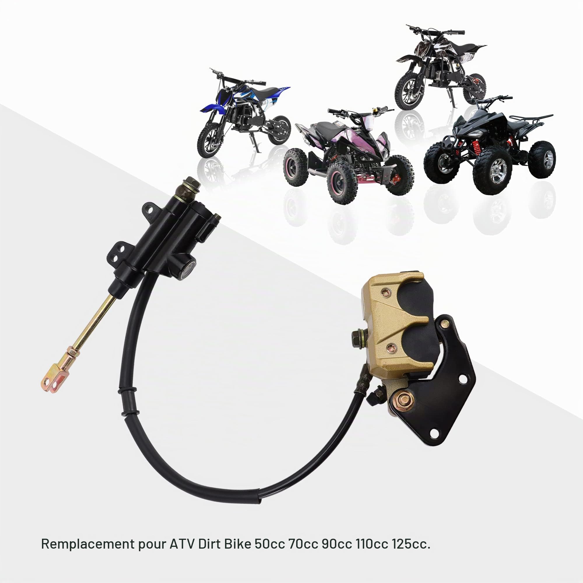 GOOFIT Maître cylindres Pied arrière Frein à Disque Remplacement pour 50cc 70cc 90cc 110cc 125cc Dirt Bike