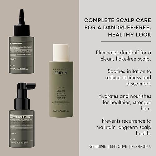 Miniatura 5 de Previa Extralife - Kit de tratamiento anticaspa para el cuero cabelludo, champú purificador, limpiador del cuero cabelludo y loción sin enjuague,