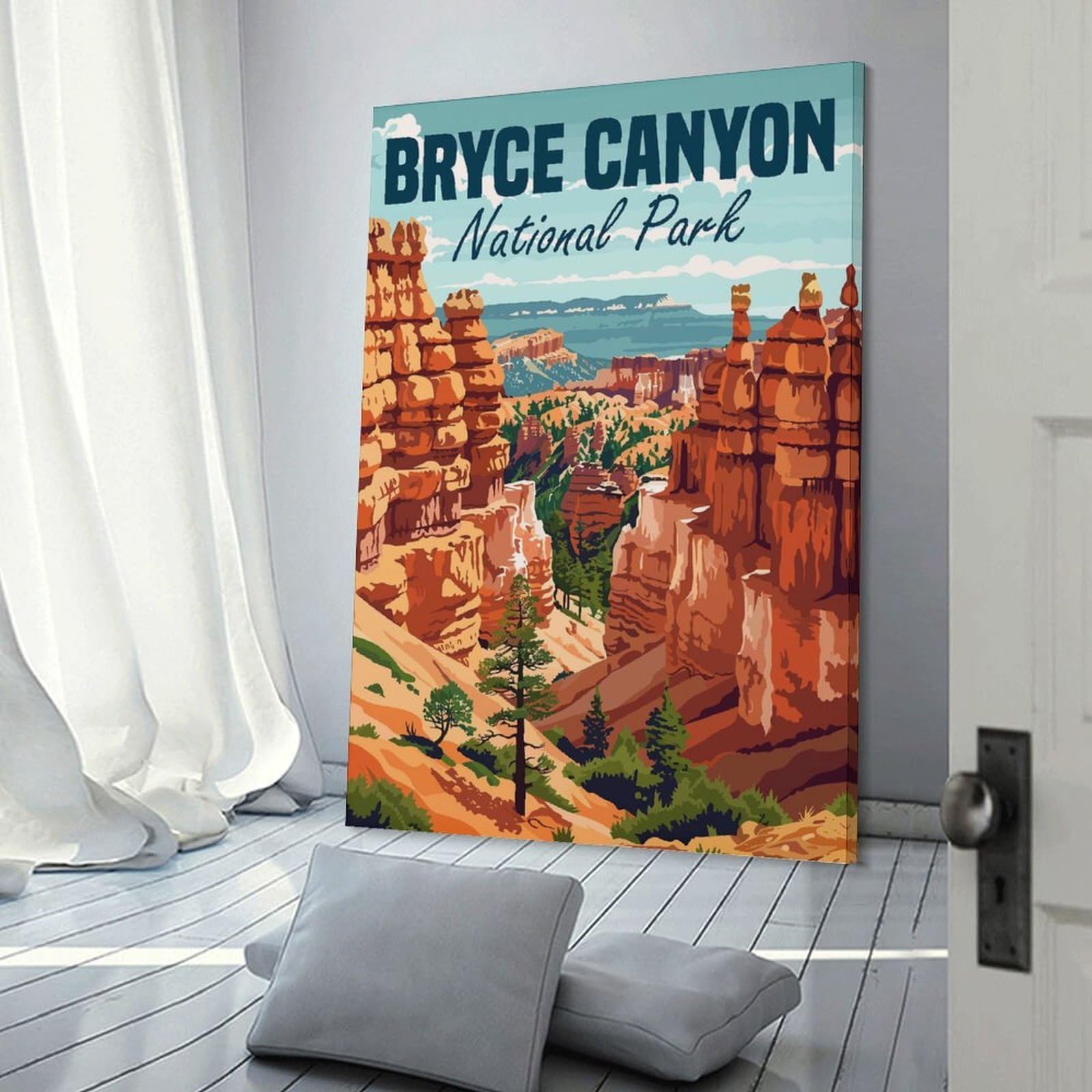 Junmoney Bryce Canyon National Park(2) Room Decor Wall Art 20x30inch(50x75cm), for Bedroom Walls, Guest Spaces Or Lounges, An Easy Wall Refresh for Bedrooms