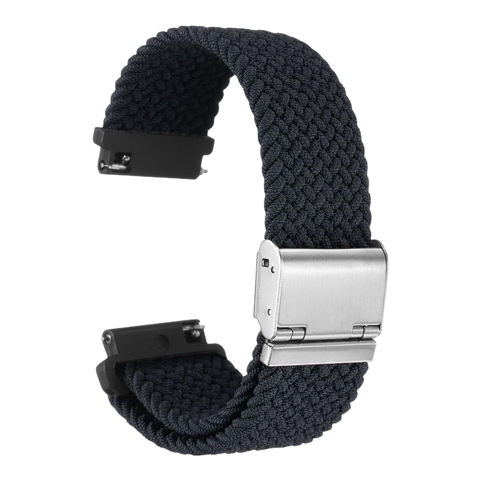 QUARKZMAN Correa de Reloj Nylon Trenzada, Banda Universal Liberación Rápida Cierre con Acero Inoxidable Hebilla Pulsera Repuesto Casual Accesorio Suave para Mujer Hombre