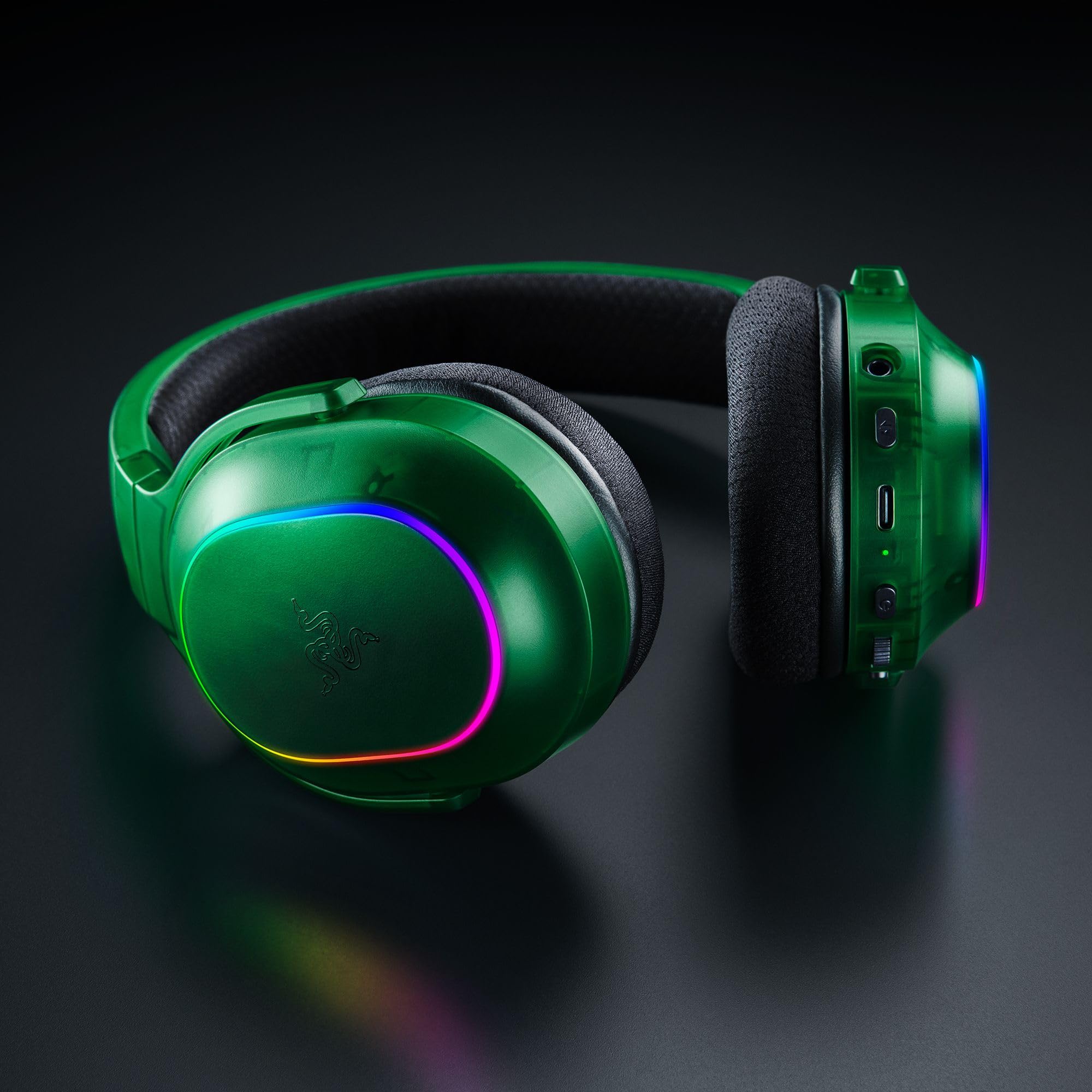 Razer Barracuda X Phantom Green Edition - bezprzewodowego wieloplatformowego zestawu słuchawkowego do gier (285 g, przetwornik TriForce 40 mm, HyperSpeed i Bluetooth) Phantom Green