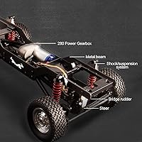 Vista 7 de GoolRC RC Rock Crawler, coche de control remoto a escala 1:12, camión RC todoterreno 4WD de 2.4Ghz, vehículo de escalada en todo terreno, regalos
