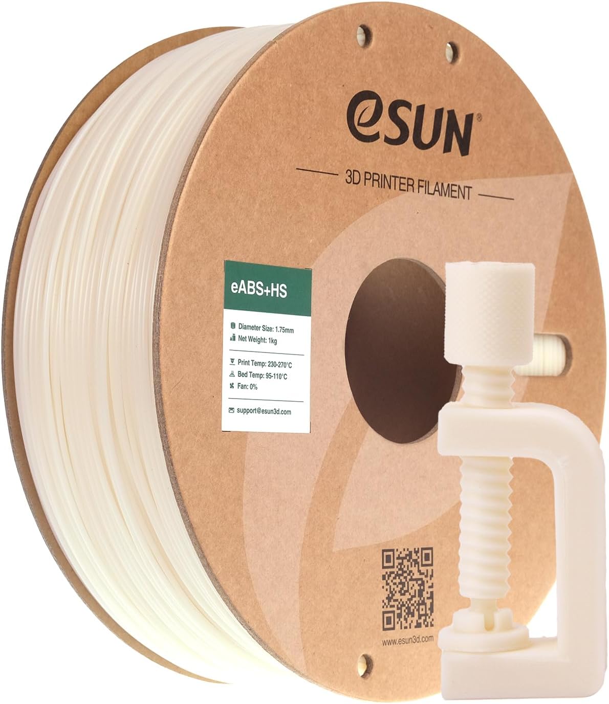 – ABS+ Filament 1.75mm, eABS+HS High Speed 3D Printer Filament ABS Plus, Dimensional Accuracy +/- 0.05mm, 1KG Spool (2.2 LBS) for 3D Speedy Printing