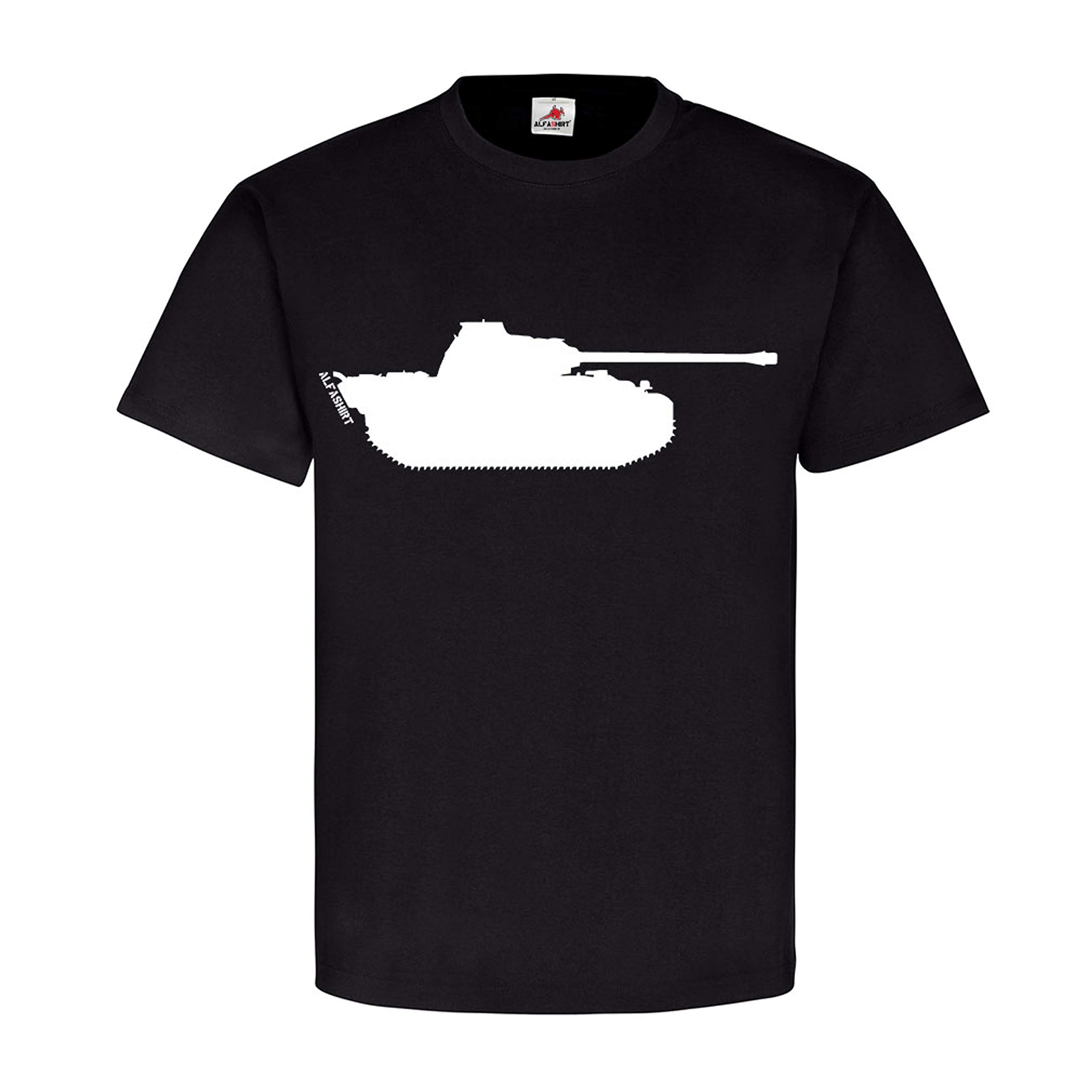 T-Shirt Panther Panzer SdKfz 171 Noir Large aux Finitions Soignées