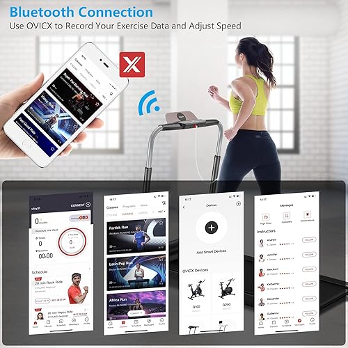 Miniatura 4 de GYMAX Cinta de correr plegable, máquina de correr plegable de 3 HP con pantalla táctil LED, sensor de frecuencia cardíaca, fácil montaje, gimnasio