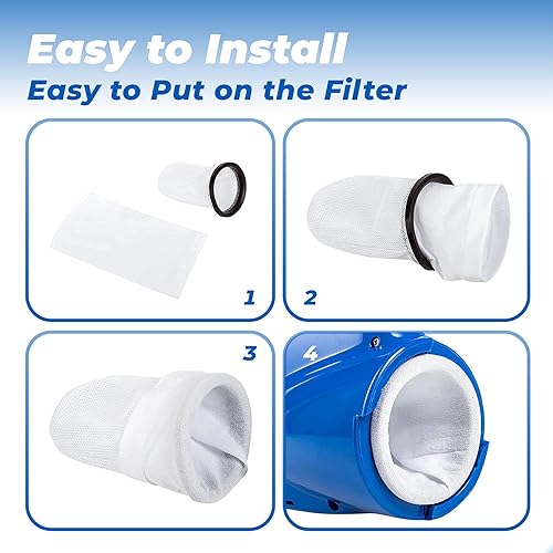 Miniatura 4 de ANTOBLE Paquete de 20 calcetines de skimmer para piscina, bolsa de microfiltro compatibles con Pool Blaster Water Tech Catfish Max CG Aqua Escoba