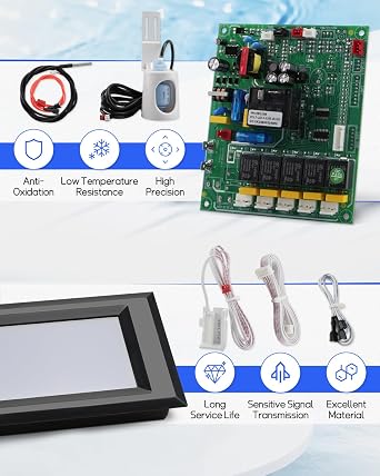 ブルーのタッチスクリーン製氷機コントロールボードは、ほとんどの業務用製氷機に適合します。工業用製氷機コントロールカードキット。Vevor/Cotlin/Coolskiスプリット製氷機に対応。