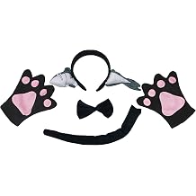 Petitebella Sardines Headband Bowtie Tail Gloves Adult 4pc Costume