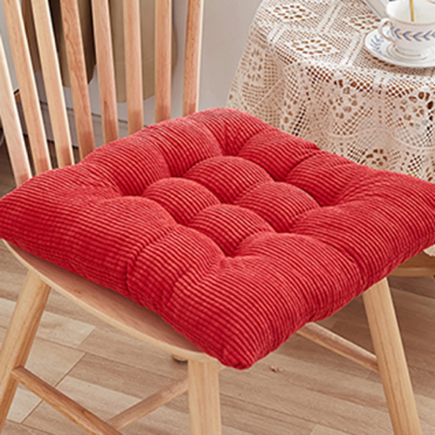 赤いクッション椅子 幅800mm Amazon.co.jp: 座布団 赤 ざぶとん スクエア 無地 クッション 椅子用