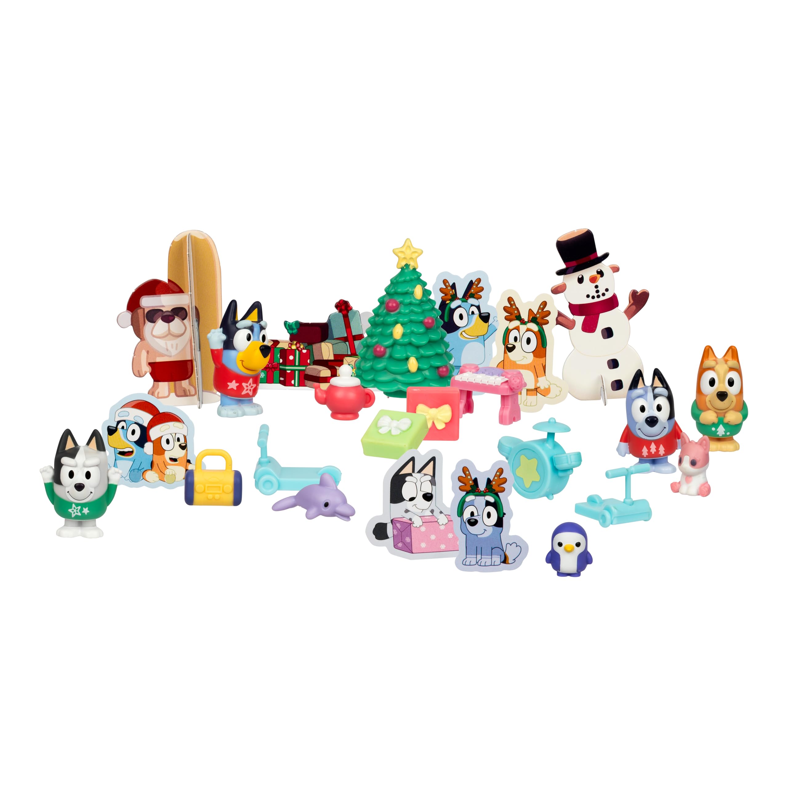 Bluey Advent Calendar, Find 4 Mini Figures, Bingo, Muffin And Socks, 12 Other Accessories - Image 2