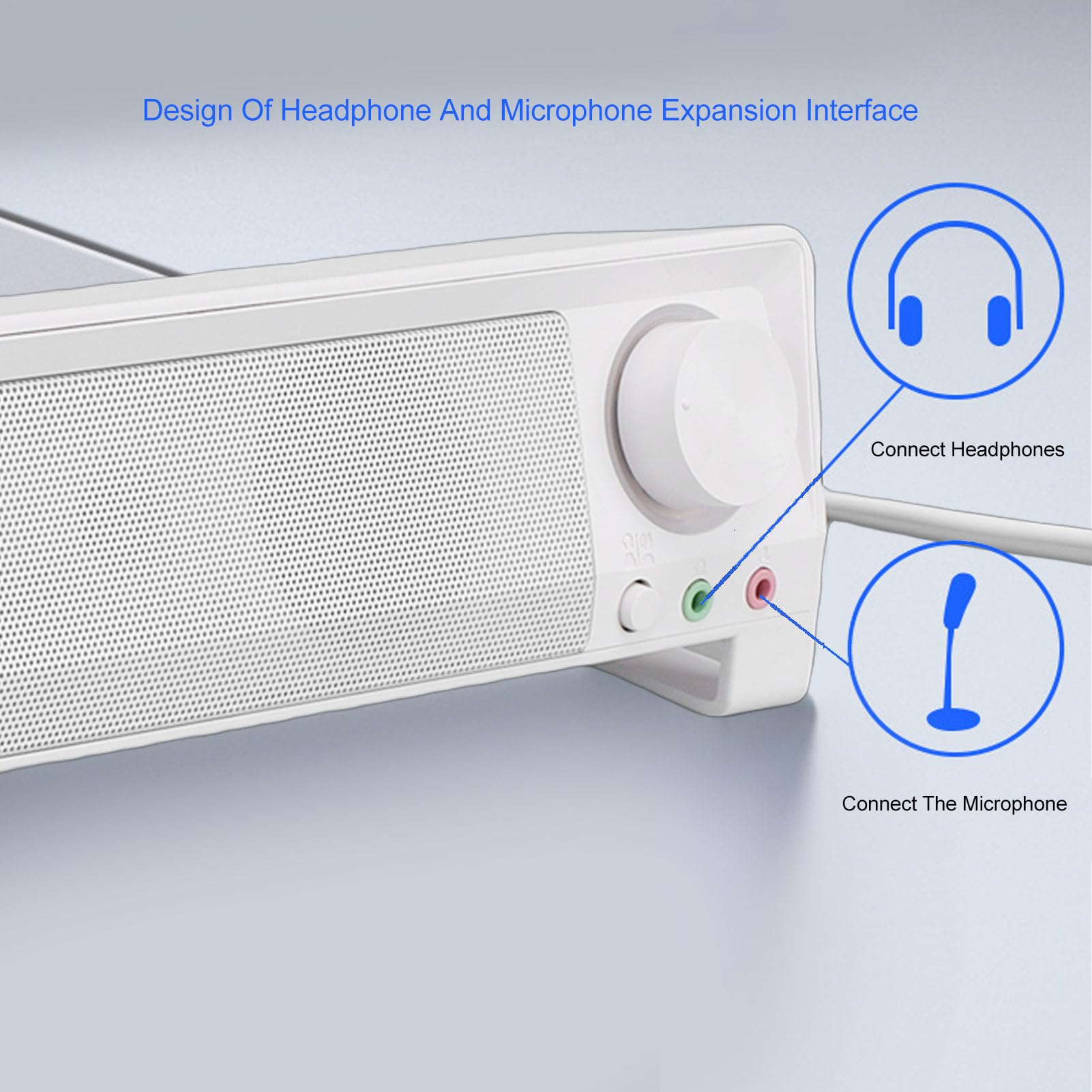 Dilwe Altoparlante USB per Computer, Suono 3D con Microfono, Illuminazione Romantica per Bassi da Scrivania, Adatto per L'audio del Computer