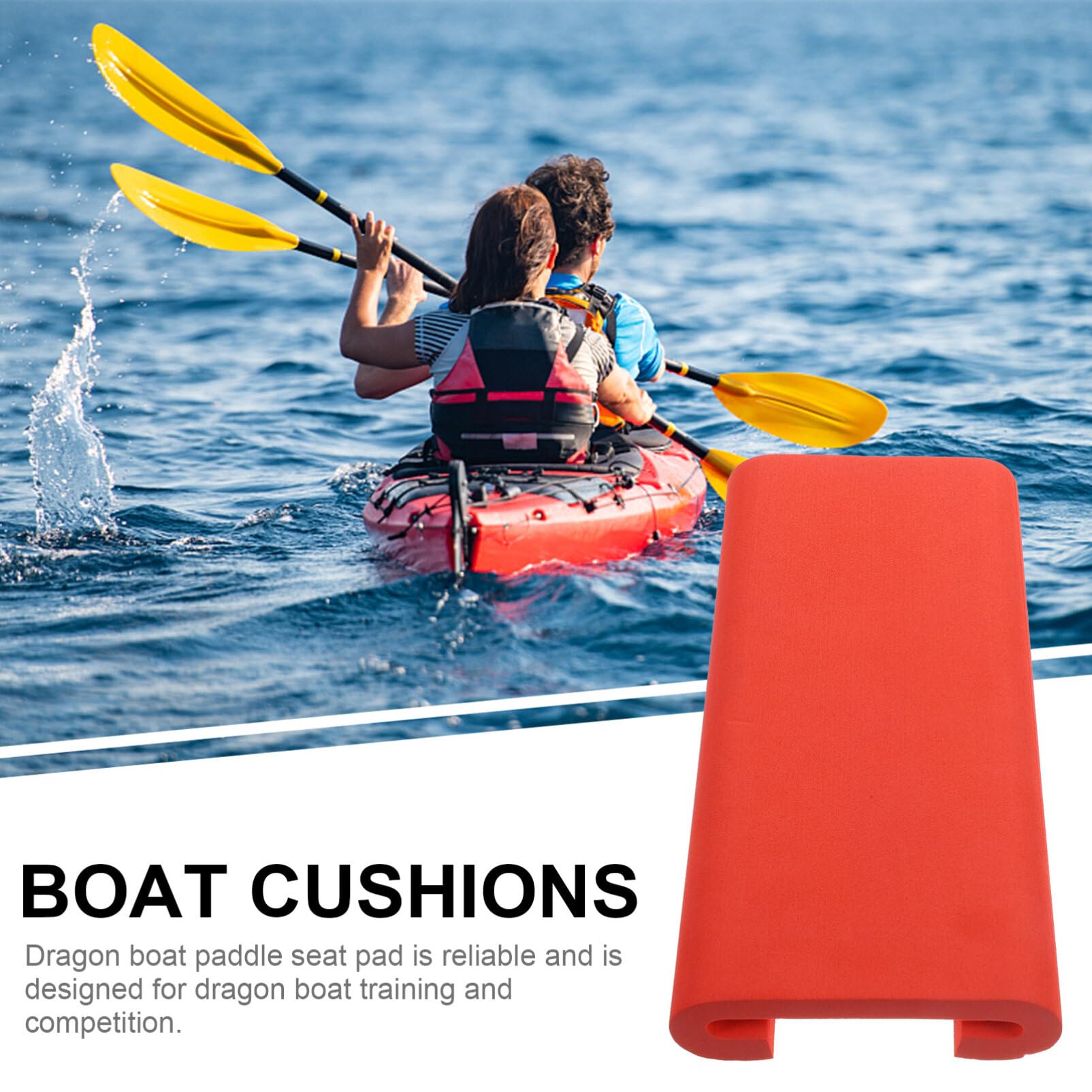 BESPORTBLE Cushion Eva Wrist Steel Kayak Mat Accessories for View Anti Rear Training Canoe Outdoor Seat Comfortable Boat Reusable Absorption Sitting Breathability Equipment Fine Position