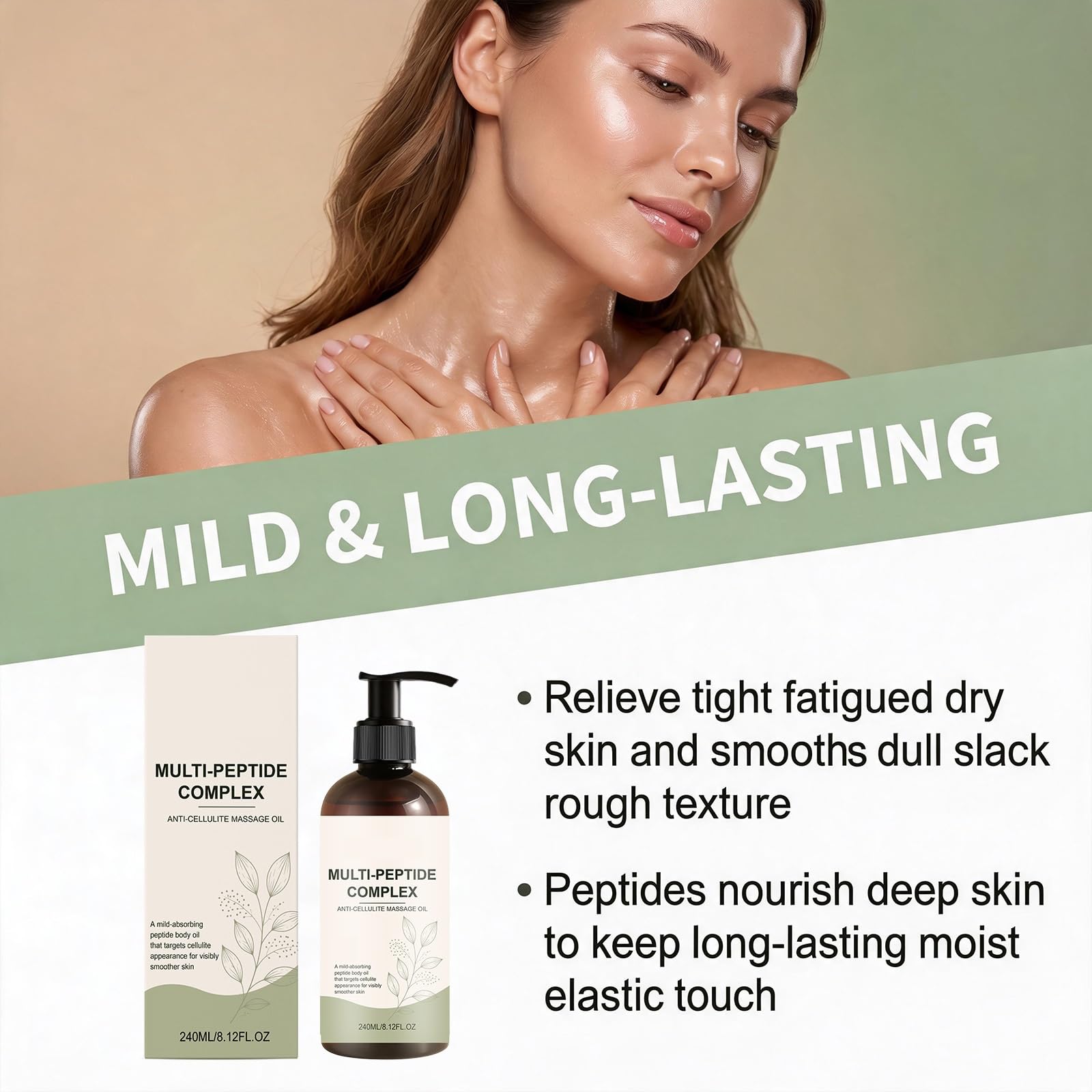 Multi-Peptid-Körperöl, Anti-Cellulite-Öl, zieht schnell ein. (3PCS)