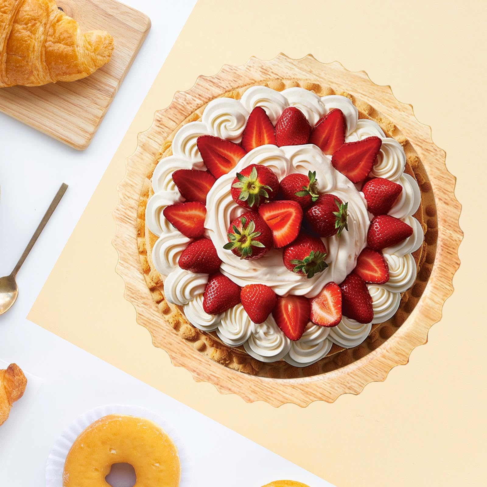 Drewniana deska do krojenia, Drewniany blok rzeźniczy, taca do przygotowywania jedzenia, gadżety kuchenne, duży talerz na chleb i ciasteczka, ser