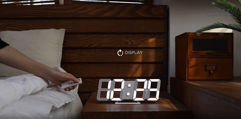 Amazon.com: mooas 3D Pure Slim M LED Clock, Multi-Function LED