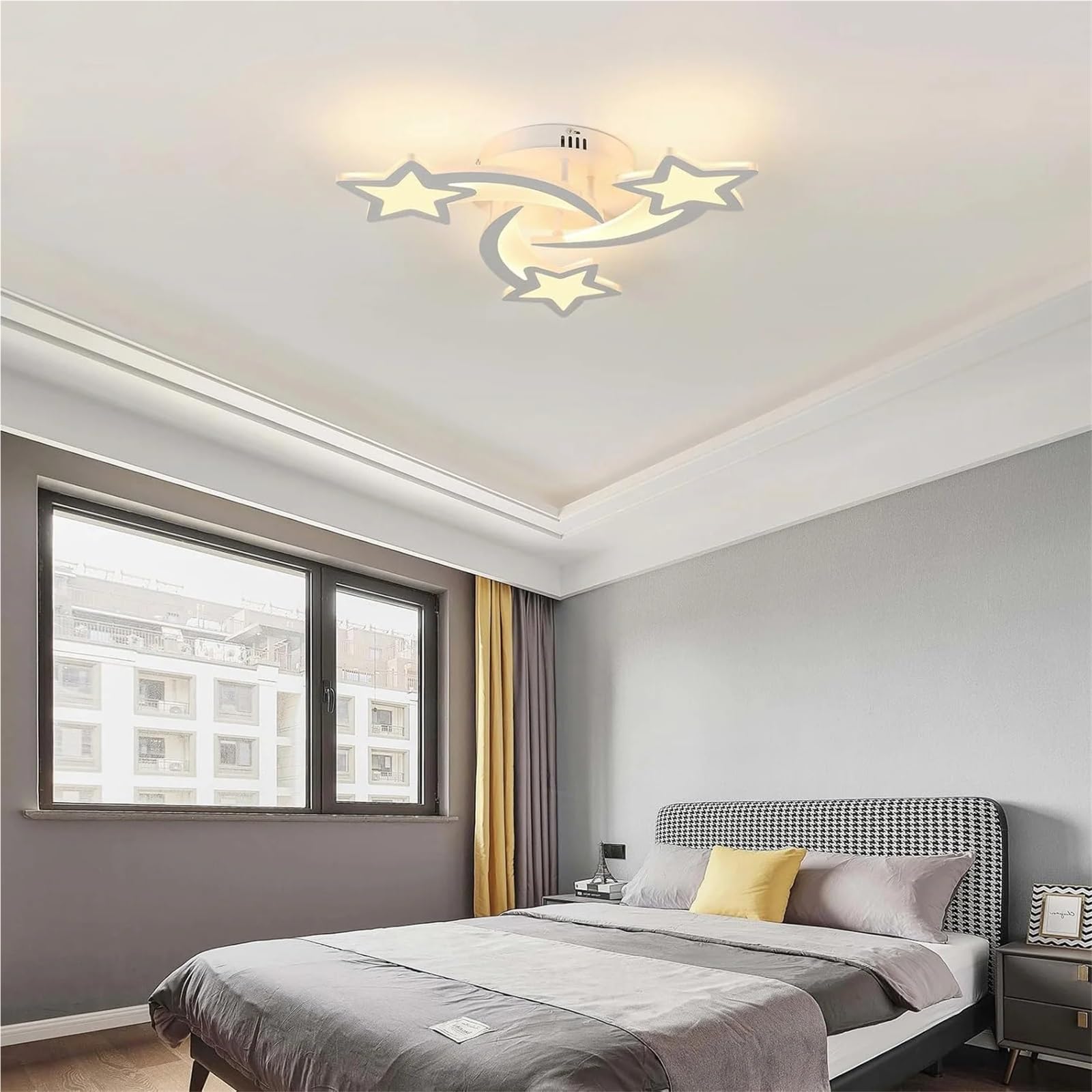 Plafonnier Led,Luminaire Plafonniers Plafonnier LED à intensité variable, 30 W, avec télécommande, blanc, for chambre, salle manger, salon