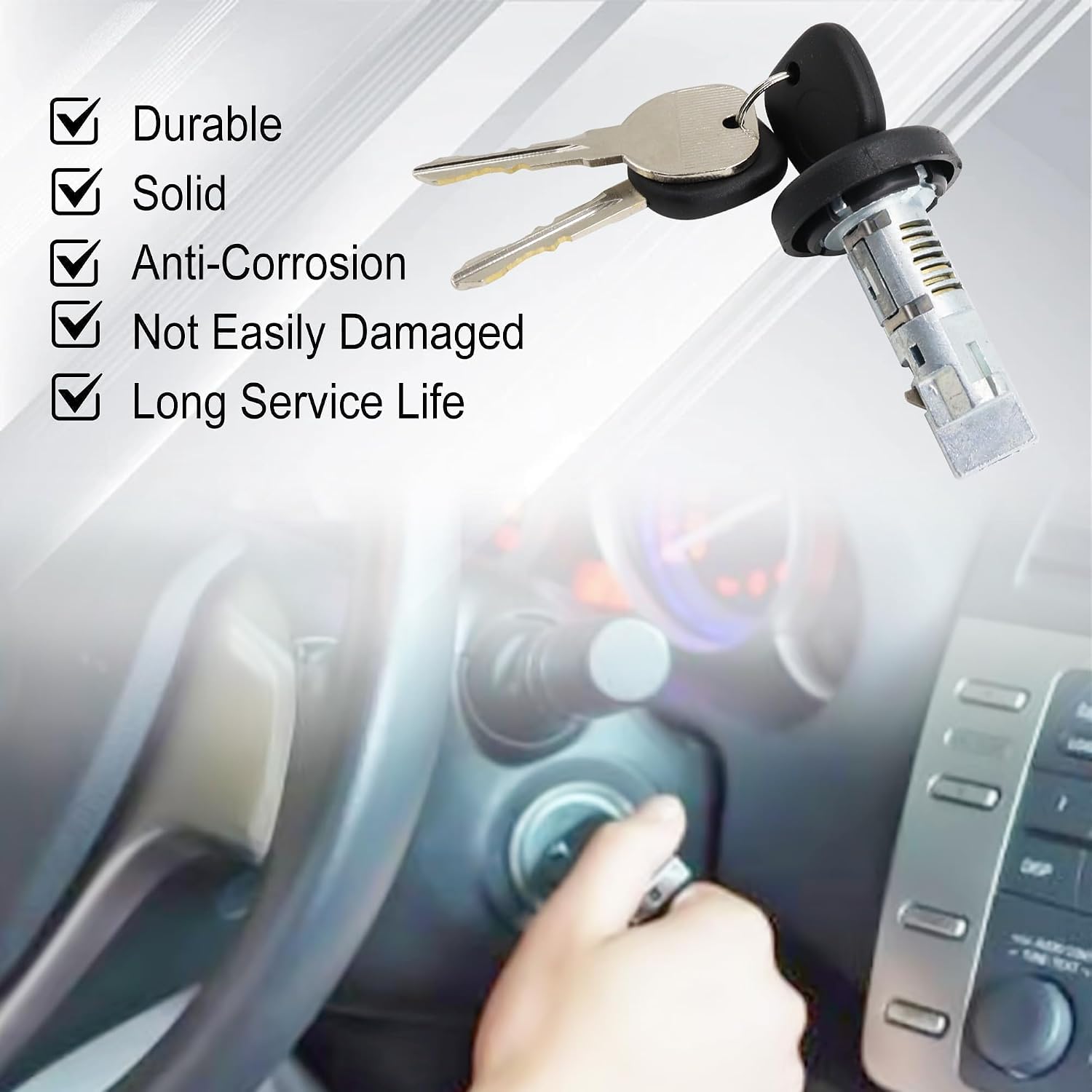 924-796 Ignition Switch Lock Cylinder Compatible with Chevy Silverado Suburban GMC Sierra Savana Yukon 1500 2500 3500 for Cadillac Escalade 2007-2014 Replace 15919460 19120038 15794826 (No Chip)