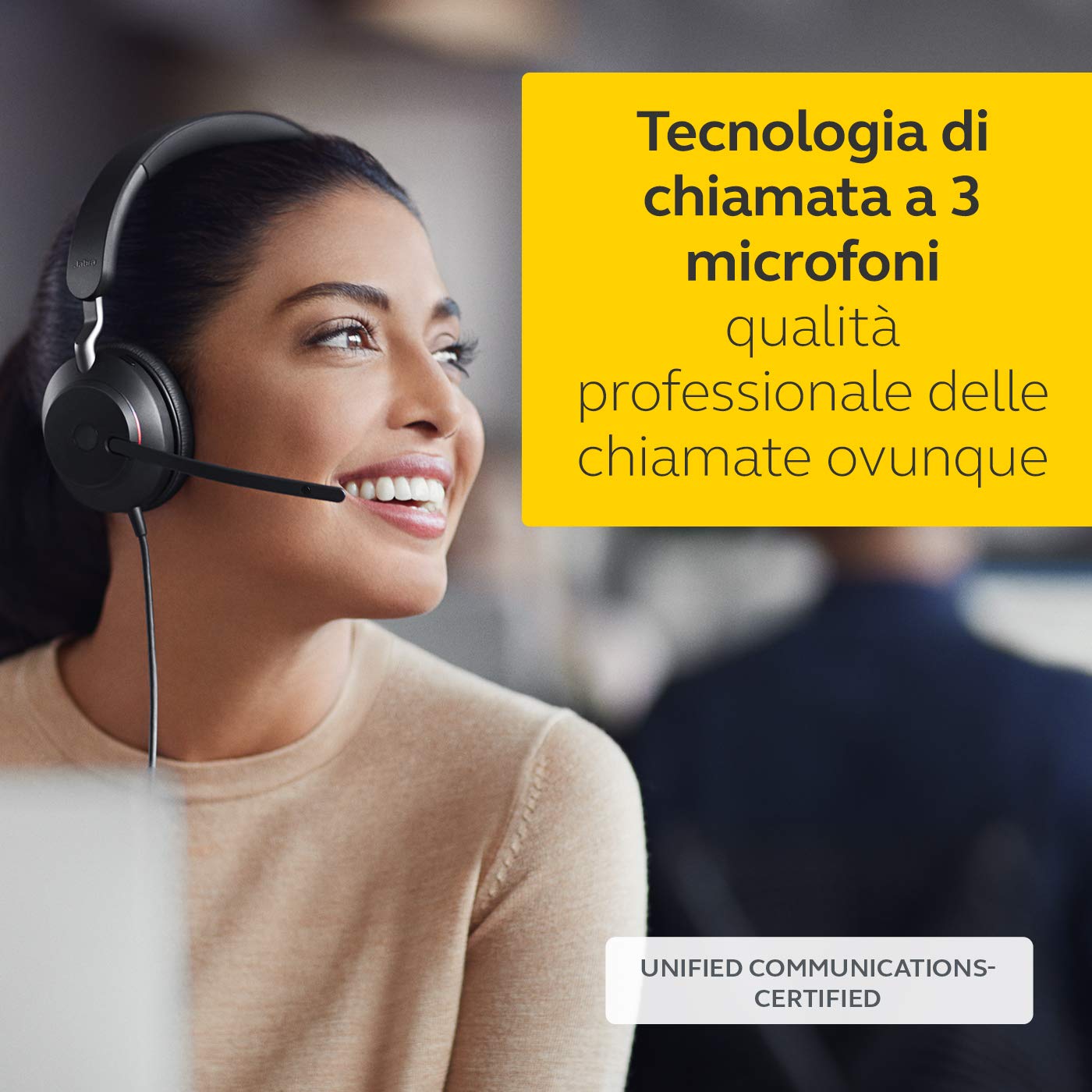 Jabra Evolve2 40 PC Headset – Noise Cancelling , USB-A, Tutte le piattaforme, Stereo, Prima edizione
