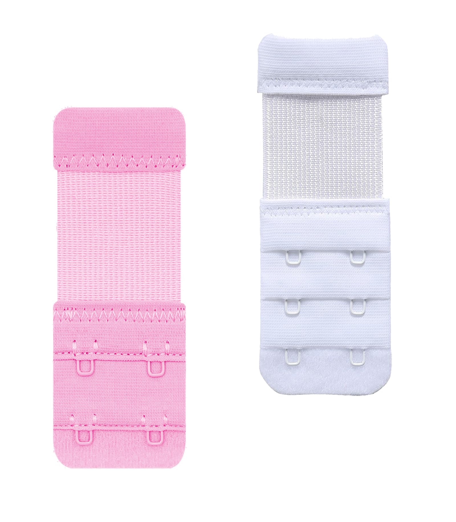 styfun Women Polyester Elasten Bra Hook Extenders Metal Hooks Stretchable 2 Hook 3 Eye Pack of 2 Multicolor-picture-10