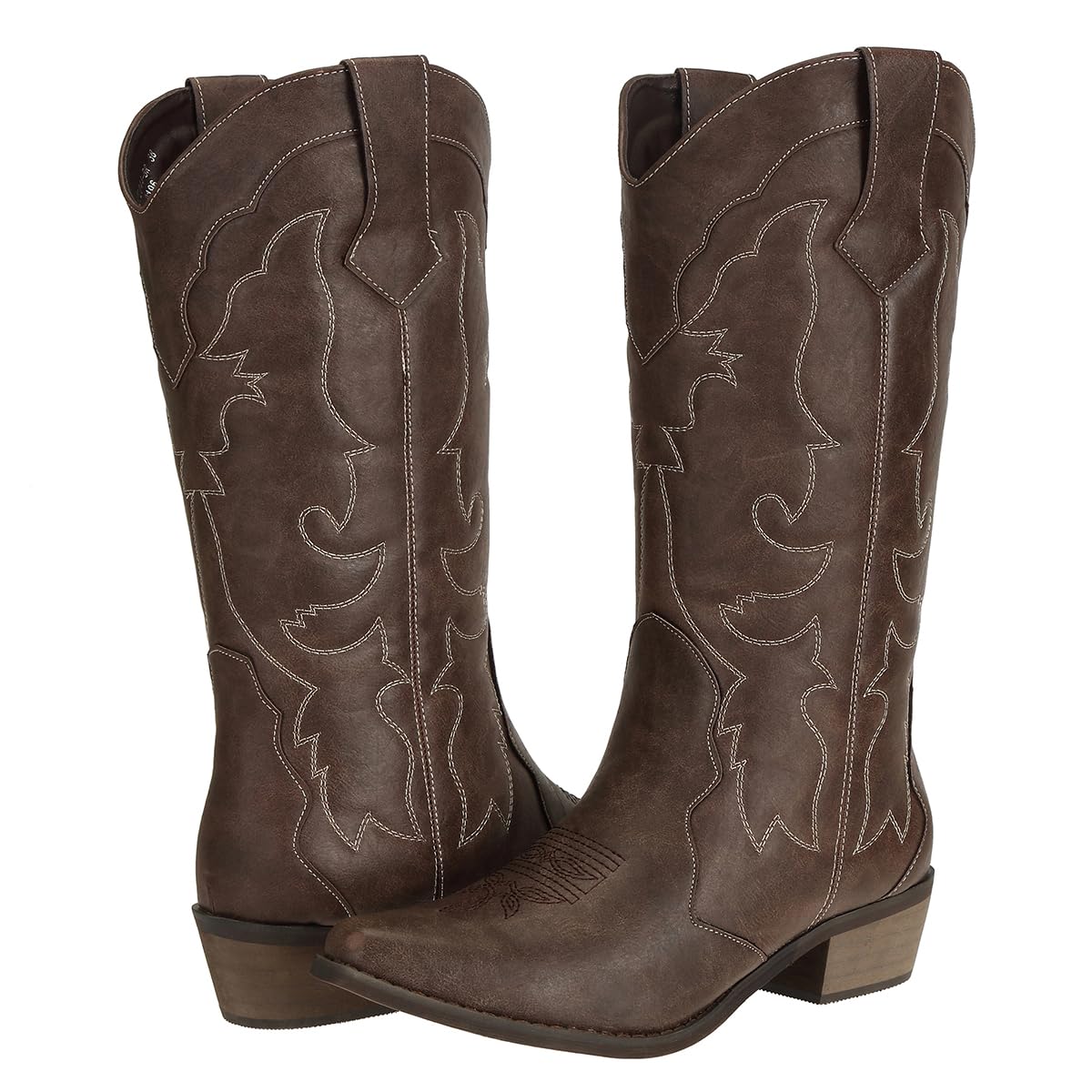 SheSole Cowboystiefel Damen Westernstiefel mit Blockabsatz Sommer Cowgirl Stiefel