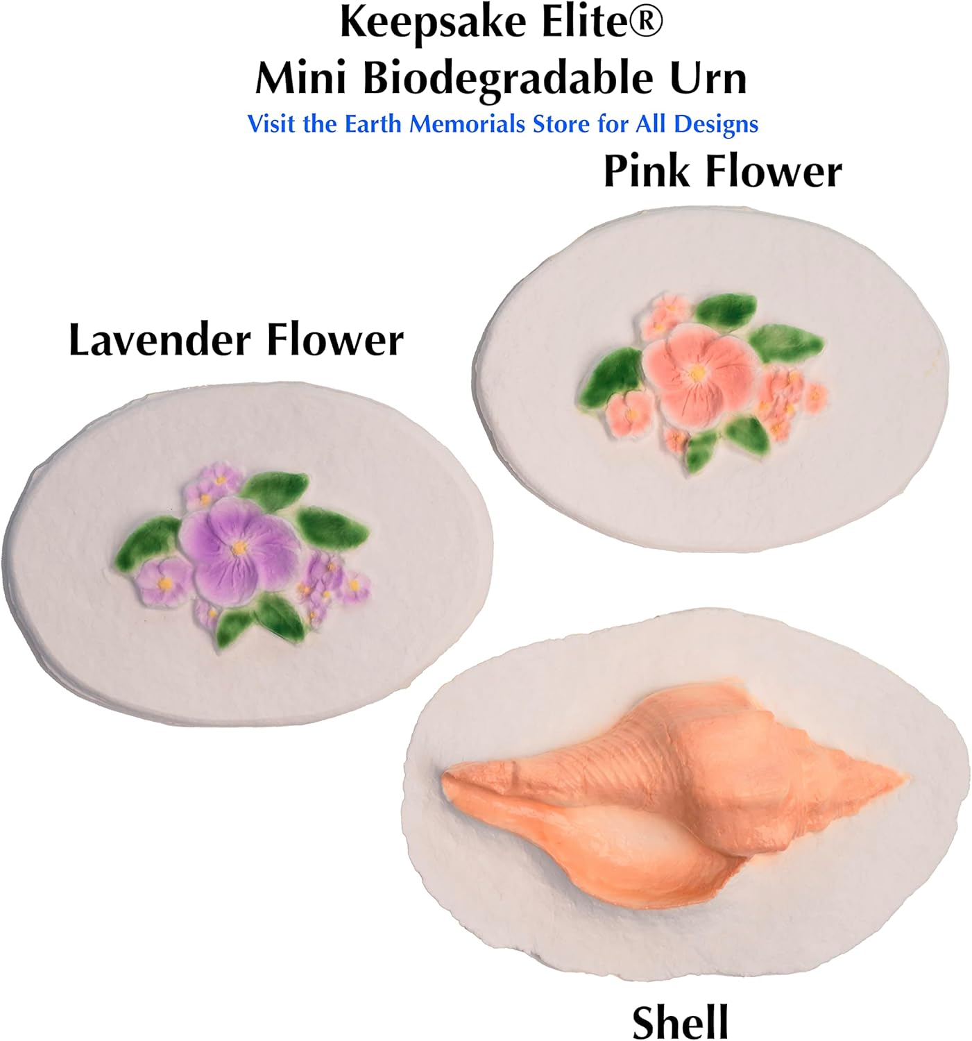 Keepsake Elite Lavender Flower Biodegradable Urn for Human Ashes - Floating Urn for Water Burial & Ocean Scattering