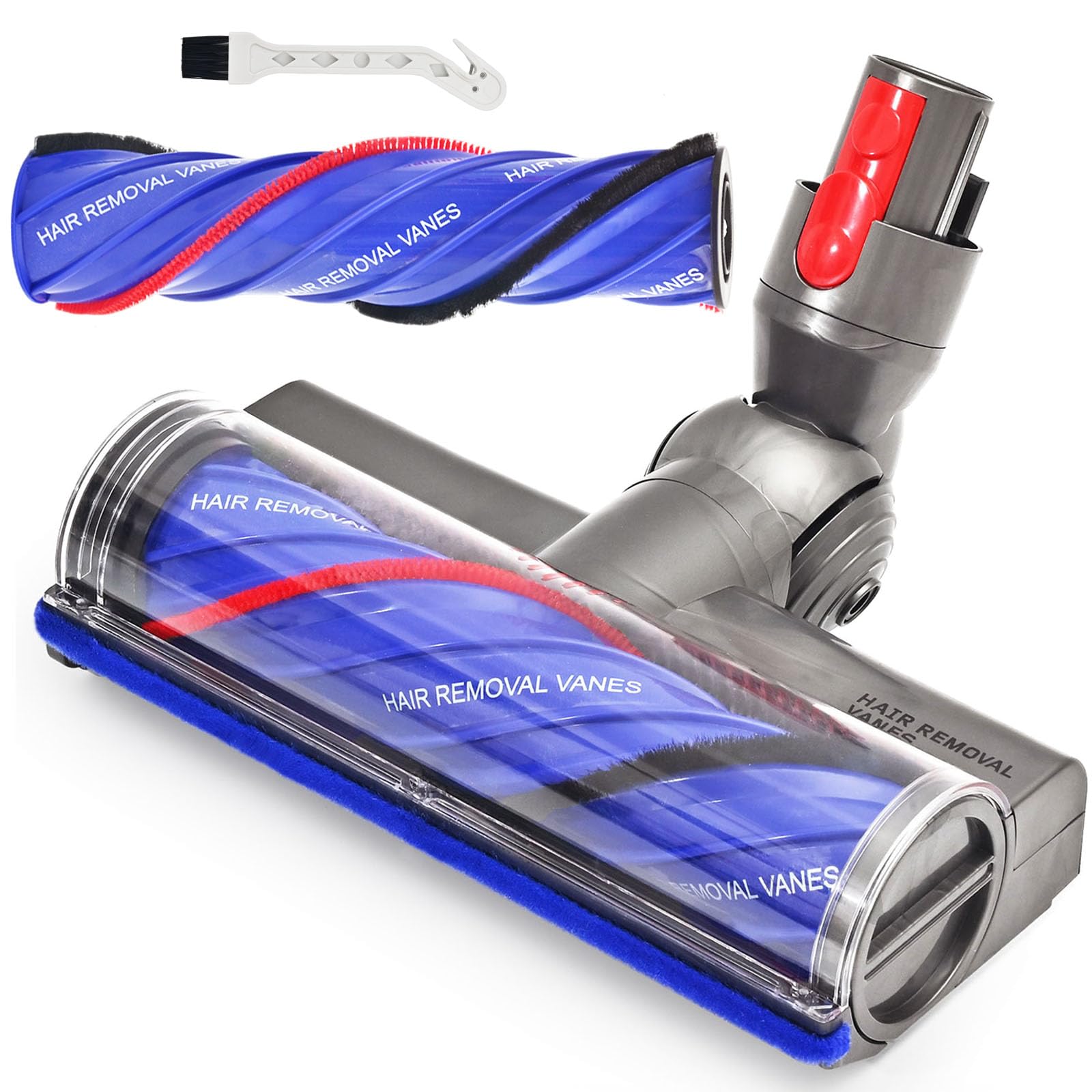 Photo 1 of Upgrade Anti-Tangle Vacuum Attachments Head Replacement Parts for Dyson V7 V8, Cyclone V10,V11,V15 Cordless Vacuum Cleaner, Quick Release Motor-Head Brush Roller, for Carpets and Hardwood Floors