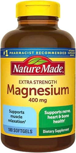 Nature Made Magnesio extra fuerte 400 mg, 180 cápsulas blandas