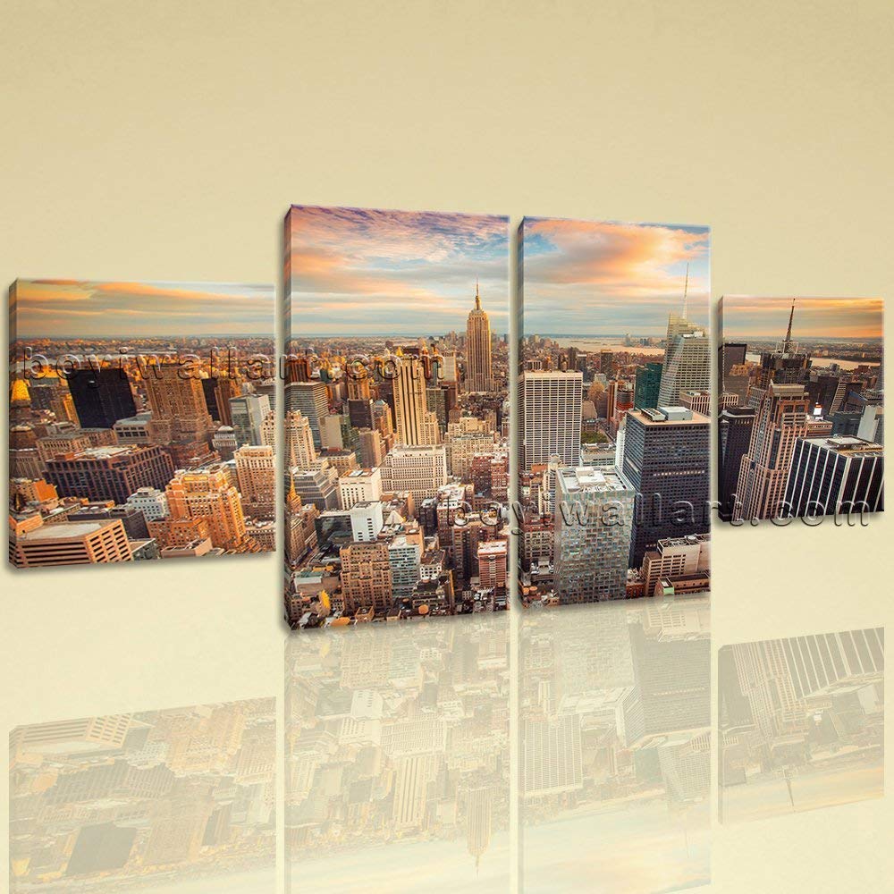 Large Cityscape Hd Print New York Wall Decor Dining Room 4
