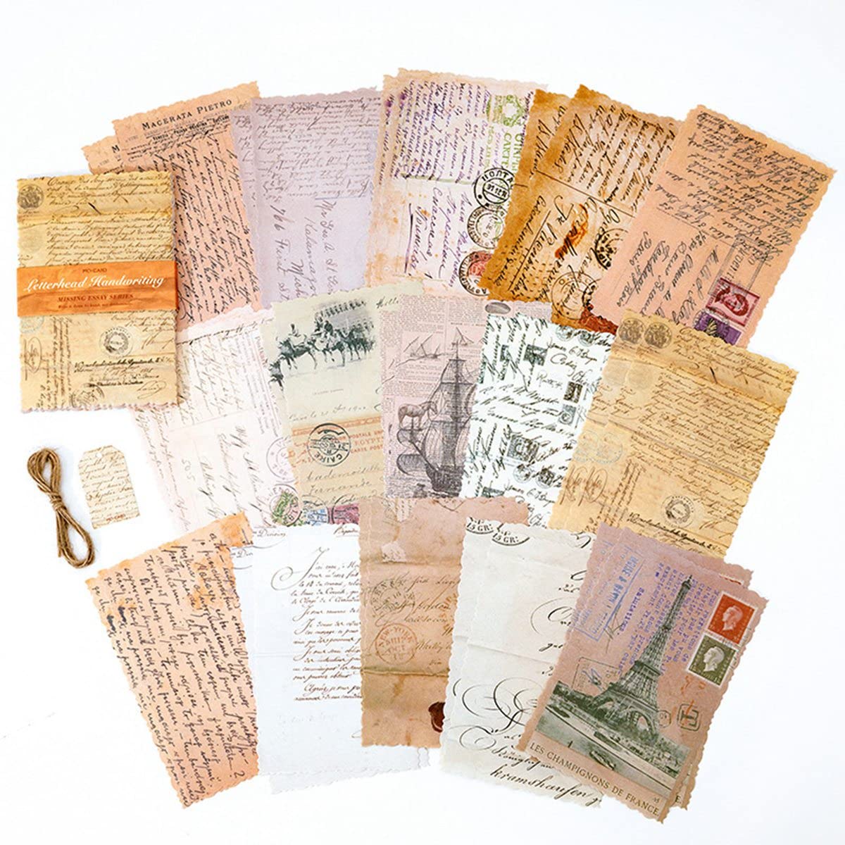 Carta Con Bordi A Pizzo Per Scrapbooking - Set 60 Fogli Vintage, Per Diari, Journaling E Decorazioni