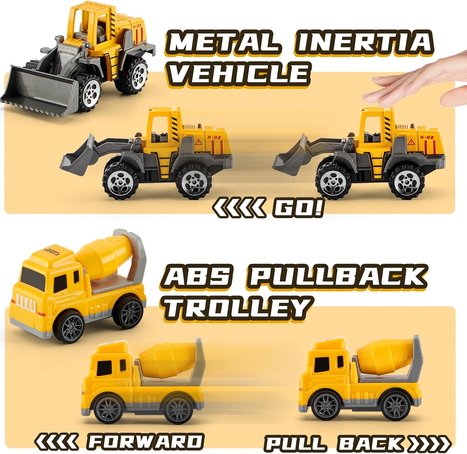 AMCAT-Toddler Toys for 3 4 5 6 Years Old Boys, Die-cast Construction Toys Car Carrier Vehicle Toy Set w/Play, Kids Toys Truck Alloy Metal Car Toys Set for Age 3-9 Toddlers Kids Boys & Girls.