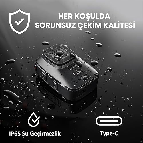 Miniatura 3 de SJCAM A10 Cámara portátil de aplicación de la ley Cámaras corporales portátiles IR-Cut B/W Interruptor de visión nocturna Lámpara láser Cámara de