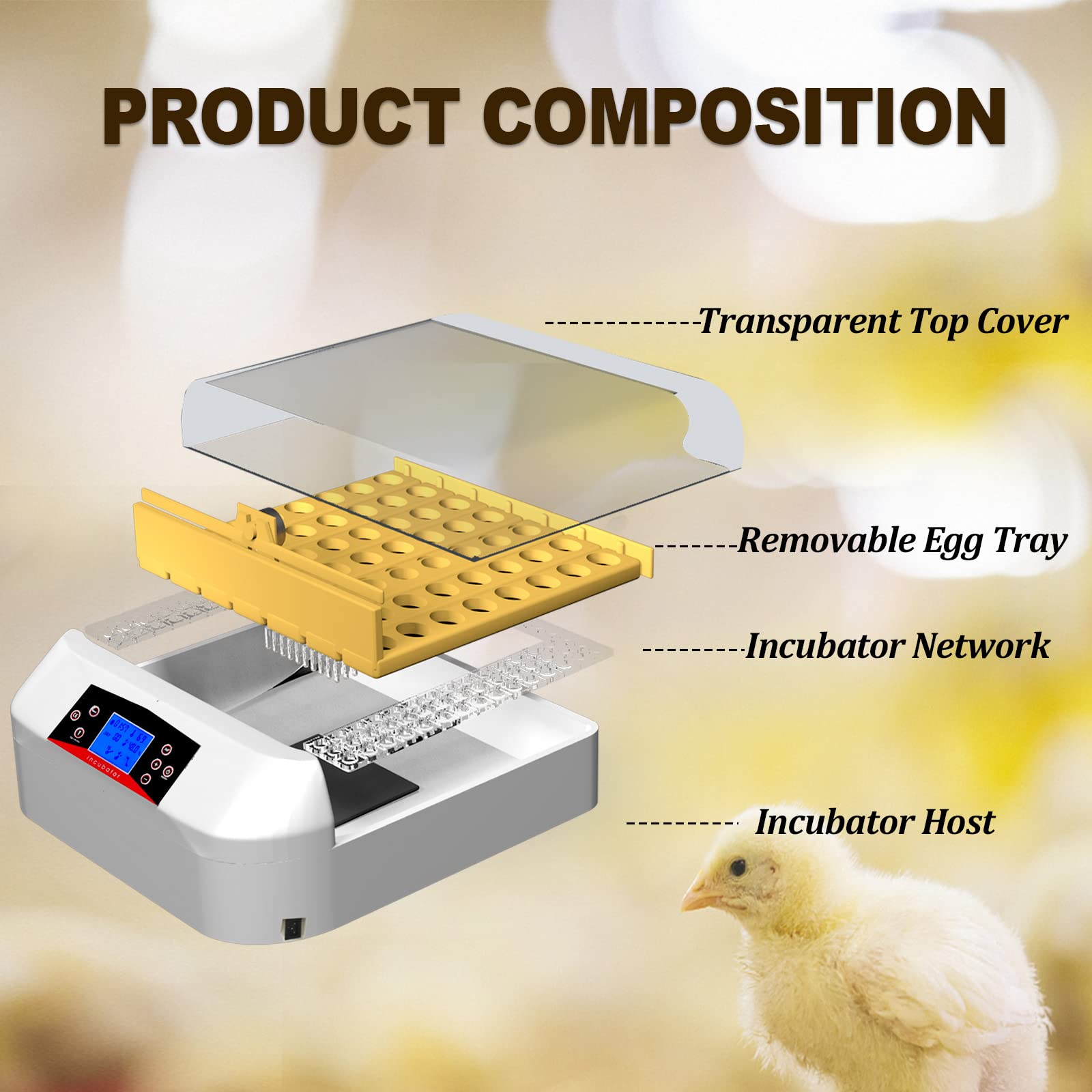 Dtadvlo Egg Incubators For Hatching, 42 Eggs Incubator With Automatic