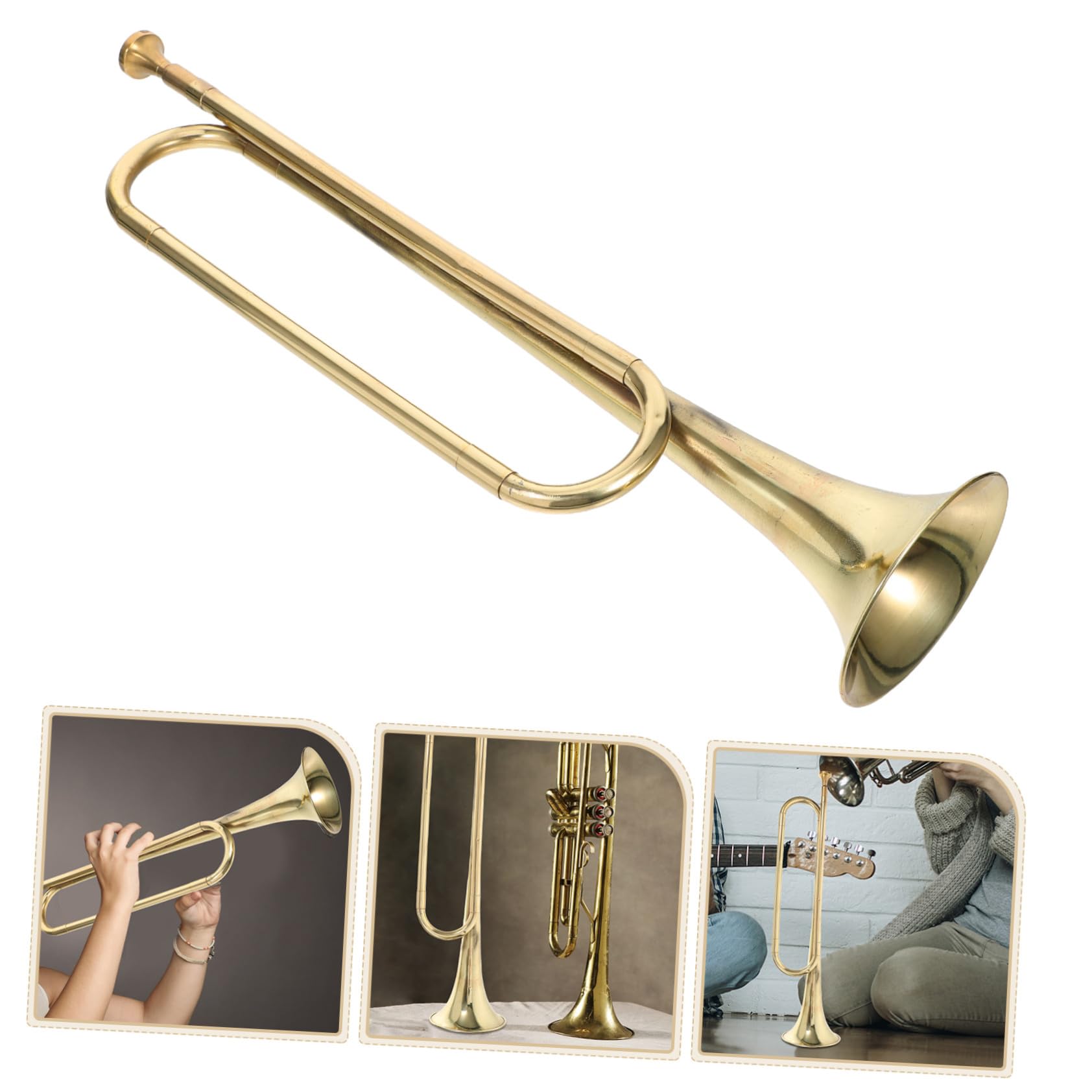 Healifty Instrumento Musical de Viento Dorado para Niños Diseño Creativo y Boquilla Varios Estilos Adecuado para Fiestas y Principiantes Seguro y Resistente Estilo Aleatorio