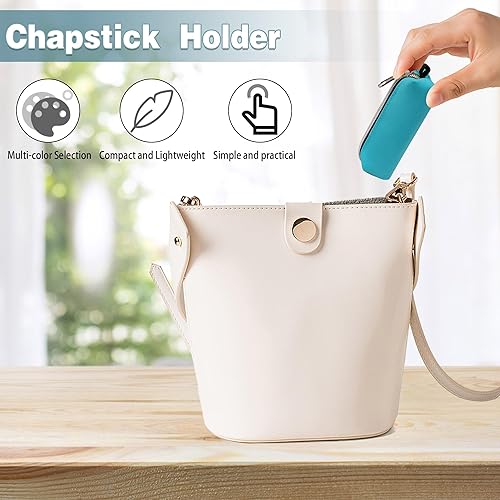 Miniatura 5 de GOCOHHI Soporte para lápiz labial, 6 unidades, bolsa portátil para lápiz labial, bolsa de clip para maquillaje, accesorios de viaje, gran regalo