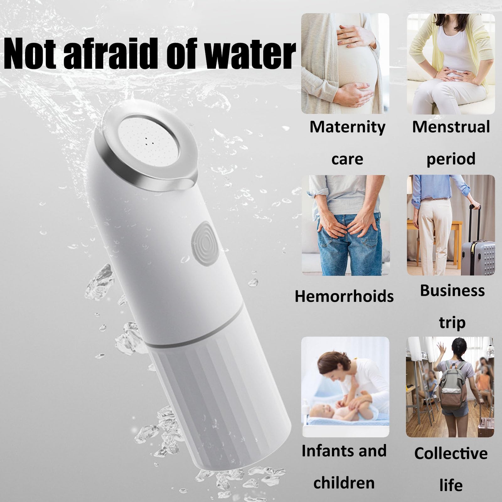 Intimdusche Wochenbett Für Frauen Vaginaldusche,Batterie Po Dusche Irrigator Darmspülung,Große Kapazität Pumpflasche Für Männer Und Frauen,Weiß,350ML