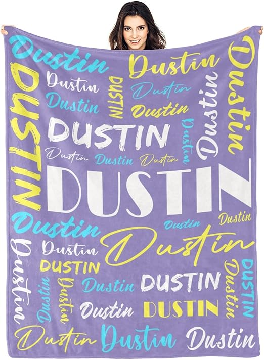 Personalized Blankets for Kids with Names Customized Blankets with Name for Adult Custom Blanket Gift for Birthday Christmas Valentines Day Gift