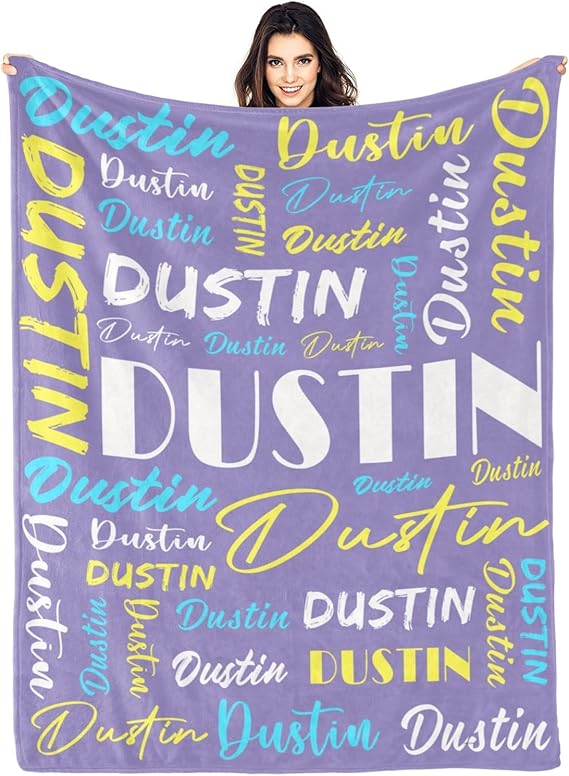 Personalized Blankets for Kids with Names Customized Blankets with Name for Adult Custom Blanket Gift for Birthday Christmas Valentines Day Gift