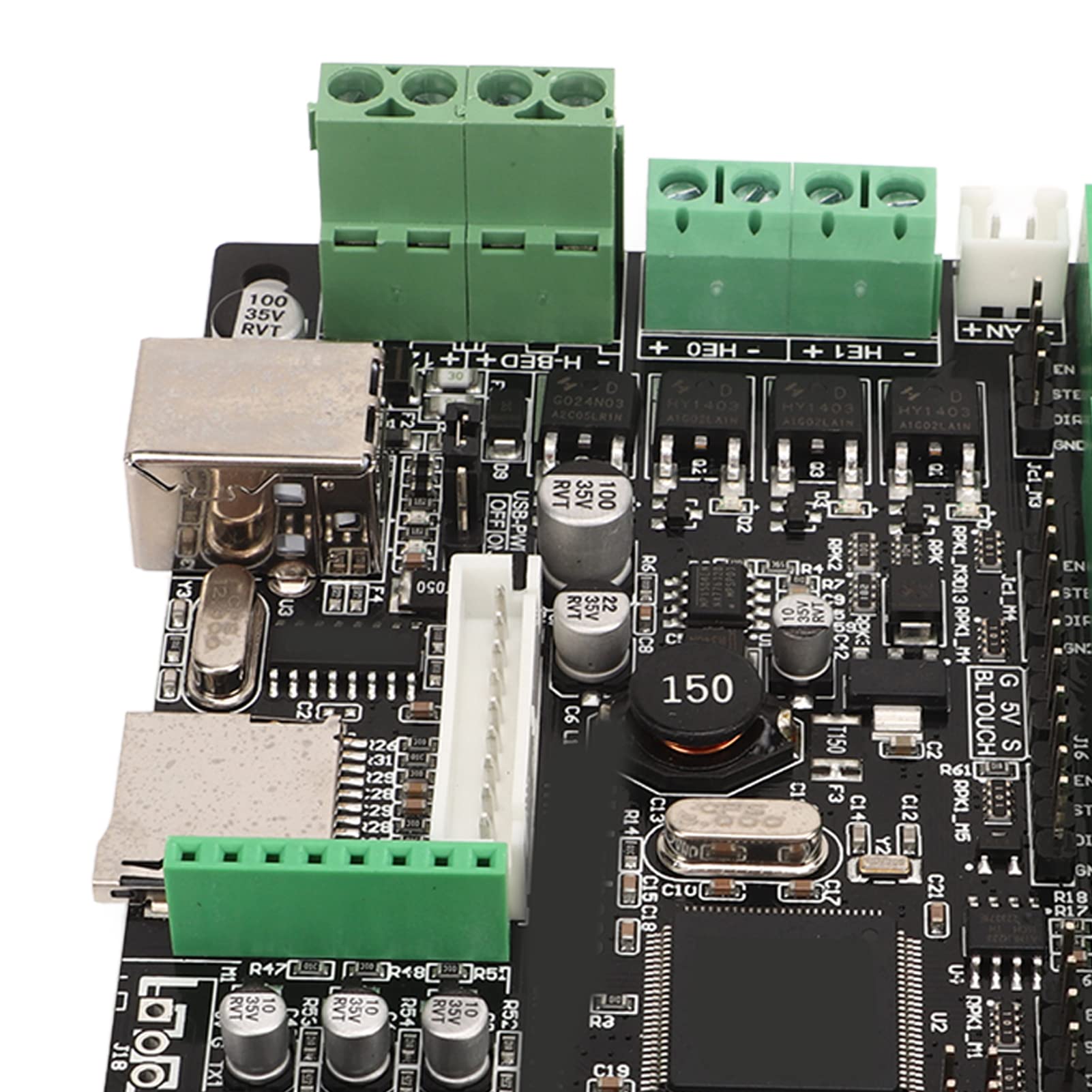 Kit de Carte de Commande D'imprimante 3D, Dissipation de Chaleur Efficace Mini Mini-panneau Continu intégré 32 Bits de Puce de Plibs de la Puce à Distance (Modèle avec écran