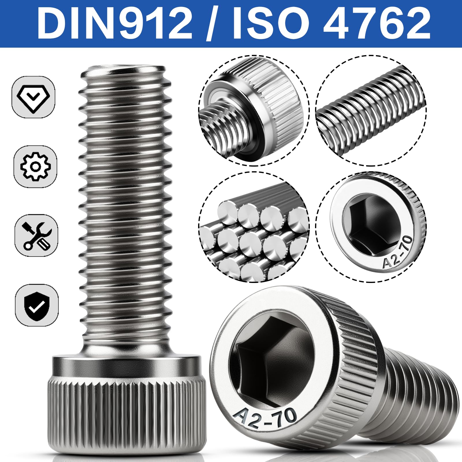 TXXATX M8 Screws Allen Socket Head Cap Screws M8x75 mm - Image 4