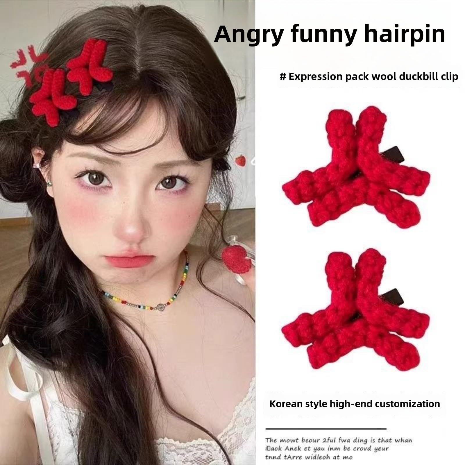 Amazon.com : Cute Hair Clips Angry 4/8 Pack Cartoon Comic